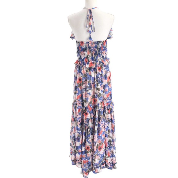 🚨Misa Los Angeles X Revolve NEW Womens Size Large Dallin Dress Tie Dye Floral - Picture 3 of 12
